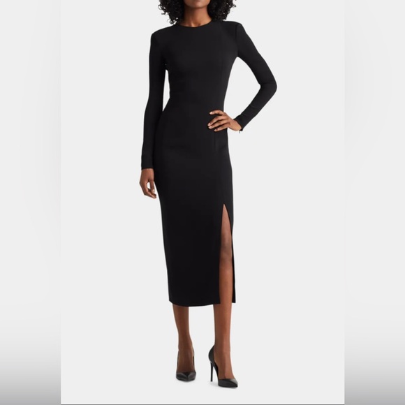 Ralph Lauren Purple Label Long-Sleeve Cocktail Dress - Picture 2 of 9